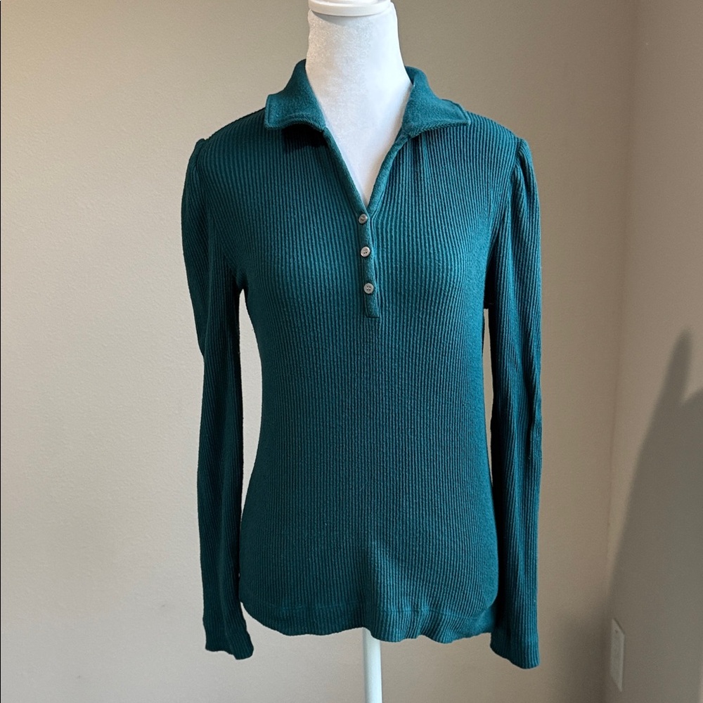 Loft women’s long sleeve, blue knit top